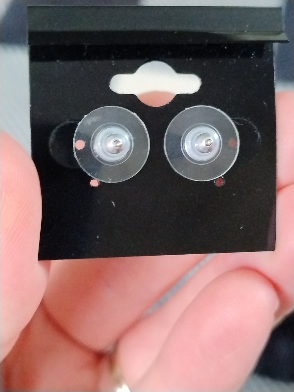 Orange and Turquoise Inlaid Stone Stud Earrings - Picture 5 of 6